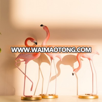 Customized High quality table  small resin european animal flamingo figurine home decor craft sculpture decoration