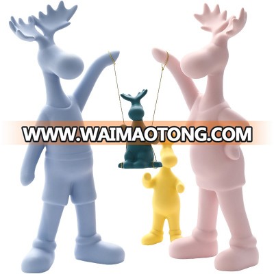 Jingdezhen factory wholesale ceramic porcelain animals for christmas decoration